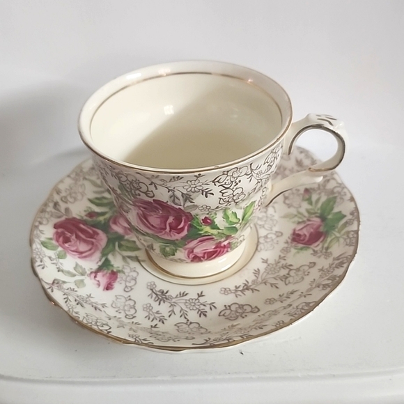 Demitasse James Kent Cup and Saucer june Roses pattern# 3045 - Picture 3 of 6